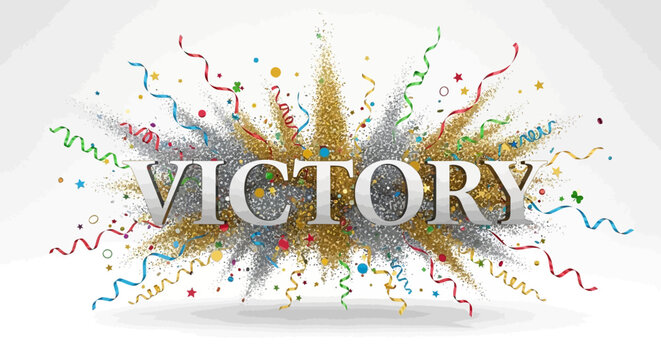 A colorful celebration of triumph and success.