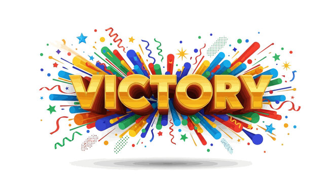 A colorful celebration of triumph and success.