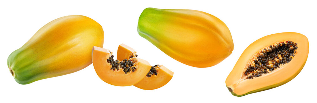 Papaya isolated on white background