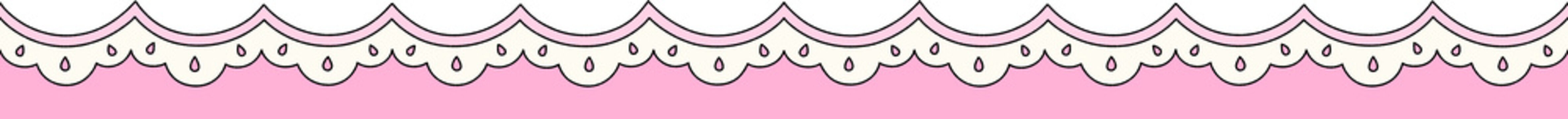 Scalloped Lace Border Hand Draw