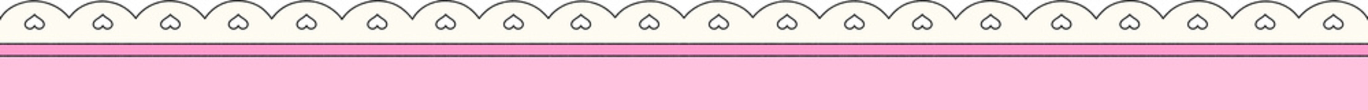 Pink Heart Lace Border Hand Draw
