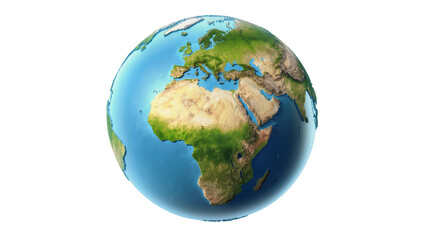 Detailed Earth Globe Showing Europe and Africa Continents © Paula