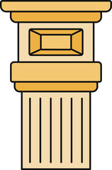 Fototapeta premium Classical architectural column depicting ancient greek roman history and culture