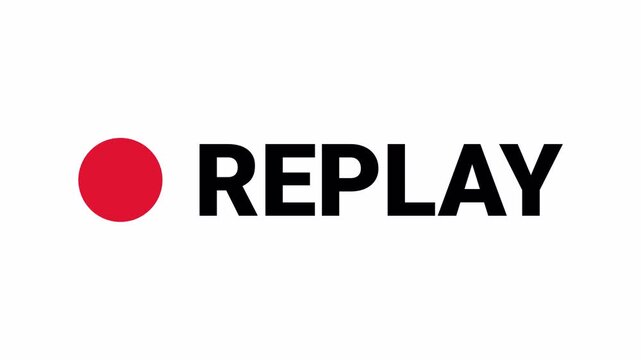 Replay red circle animated
