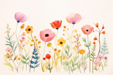 Obraz premium Flowers backgrounds painting pattern.
