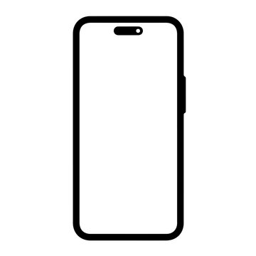Smartphone silhouette with front-facing camera, no buttons