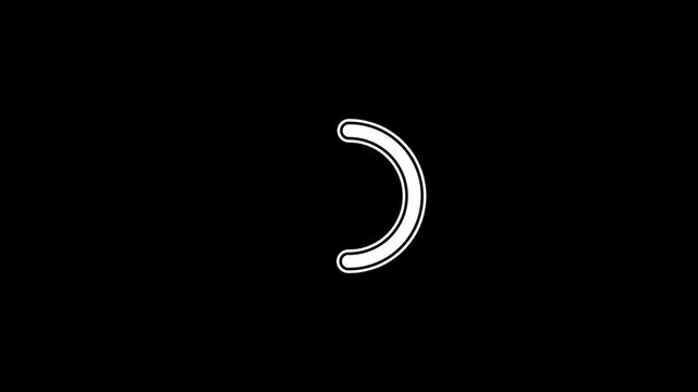 oading wheel animation - Animated spinning load icon with alpha layer transparent background.