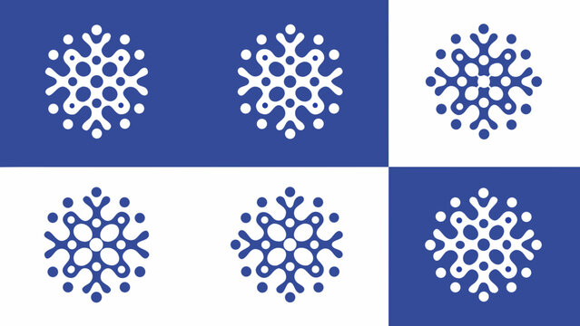 Interconnected node pattern with blue and white color scheme