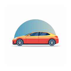 Obraz premium Modern car illustration in flat design style