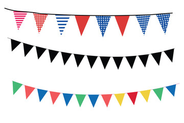 Obraz premium vector flags garland for festival , birthday party , USA festival 4th july Independence Day
