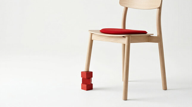 Uneven Chair Supported by Blocks &ndash; Temporary Fix and Stability Concept