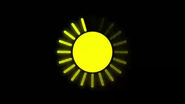 Loading Circle Video with Glow. Loading Animation Icon on Transparent Background. Download Progress, Preloader Animation Web Design Template, Interface Buffering