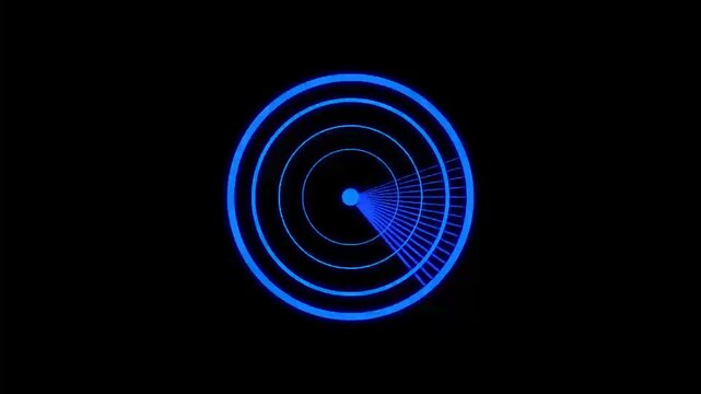 Realistic radar in searching. HUD radar display. realistic motion on black background. rs_ 1613