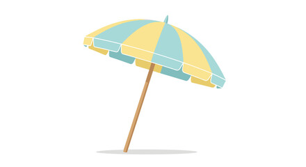 Colorful Beach Umbrella Providing Shade for a Perfect Summer Day © Mbah
