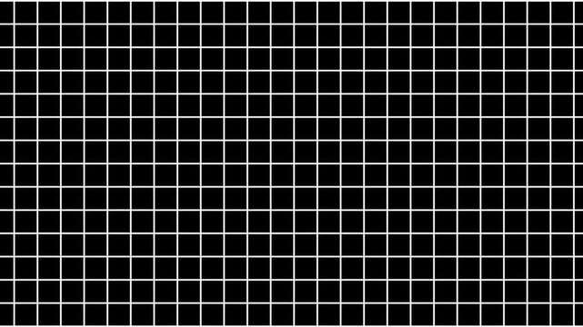 Abstract white grid pattern loops for a modern technology layout. Seamless white grid pattern provides clean corporate presentation backdrops. Professional design with white grid pattern.