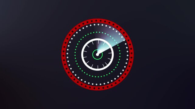 Advanced circular interface coordinates complex computer network data. Advanced circular interface visualizes high tech system telemetry parameters. Tech design using circular interface.