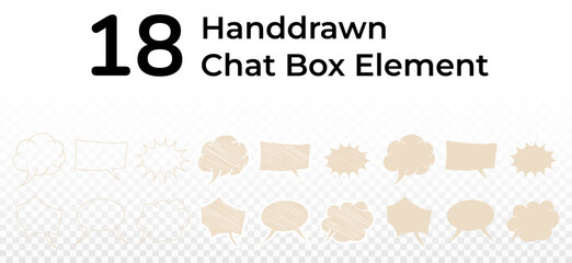 Fototapeta premium Handdrawn Chat Box Element