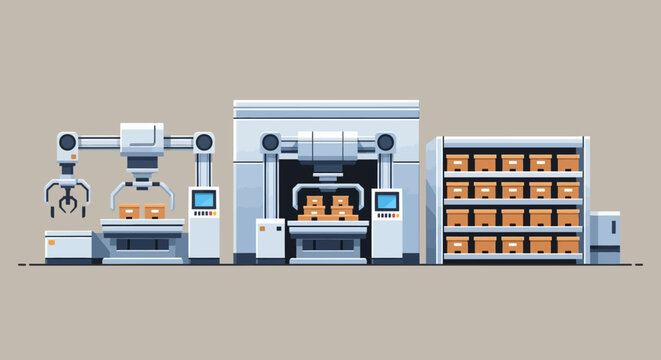 Industrial bakery production line equipment.