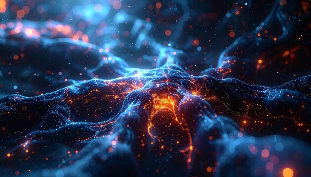 Vibrant Abstract Energy Explosion in Space.