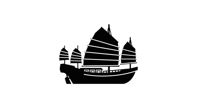 Chinese junk boat sailing vessel 1.