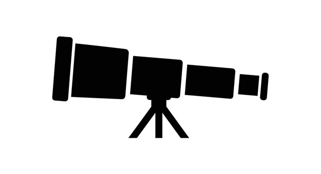 Telescope on a tripod stand.
