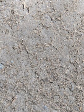Close-up of compact soil mixed with fine sand, small stones, and natural ground patterns. Ideal for environmental backgrounds, geology, construction, landscaping, and texture design projects.