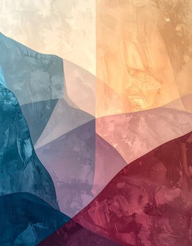 Vibrant abstract geometric shapes composition.