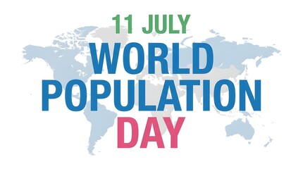 Fototapeta premium World population awareness day understanding global growth on july 11th