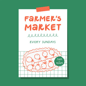 Farmer's market poster template