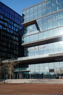 Booking.com's main building and headquarters in Amsterdam, Netherlands