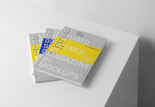 Three Magazine Cover Mockups
