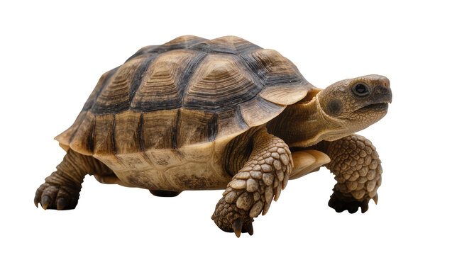 Desert tortoise with textured shell and scaly legs