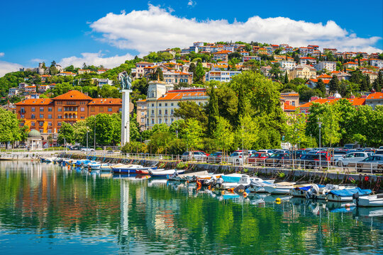 Rijeka, Croatia Canal and Cityscape