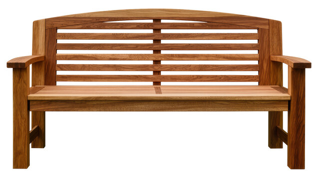 Wooden garden bench with slatted seat and backrest