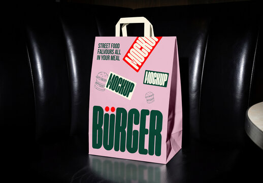 Take Away Paper Bag Mockup