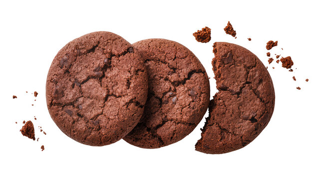Chocolate chip cookies with crumbs