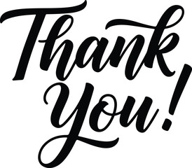Fototapeta premium Elegant silhouette thank you card design