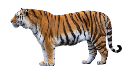 Fototapeta premium Bengal tiger standing profile view