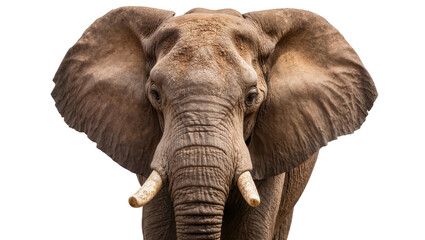Obraz premium African elephant head with large ears and tusks
