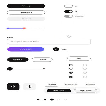 Mobile App UI UX Interface Components Design Vector Kit