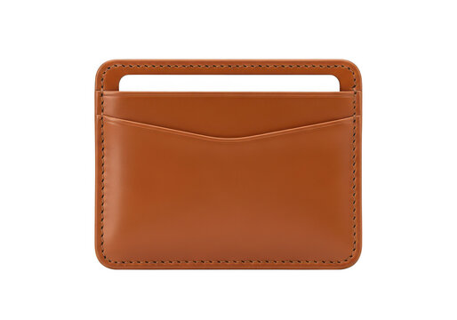 Brown leather wallet with credit cards and cash