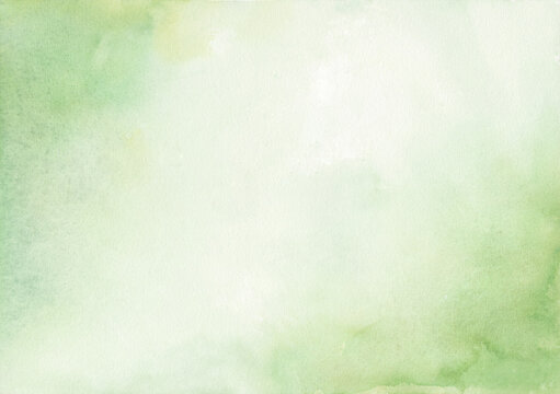 Light green watercolor background with elegant paper texture and soft wash