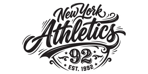 Obraz premium New york athletics vintage logo design
