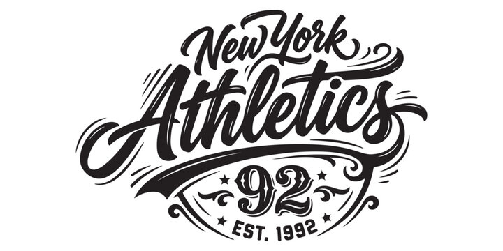 New york athletics vintage logo design