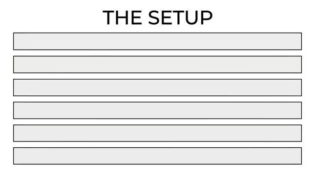 The setup of blank rectangles.