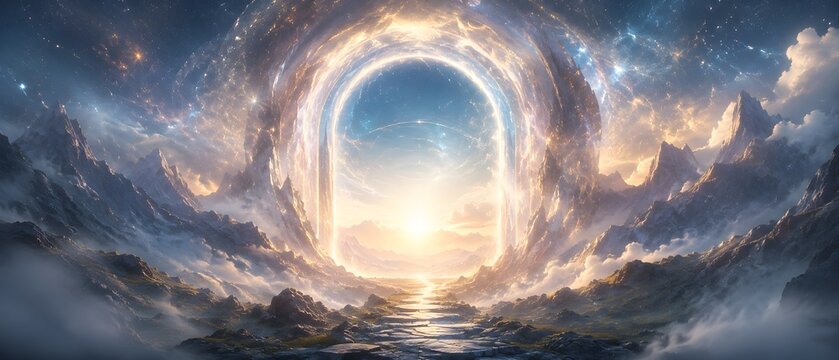 Gateway Beyond Reality Surreal Portal to Higher Consciousness and Spiritual Awakening