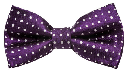 Purple polka dot satin bow tie © Aino