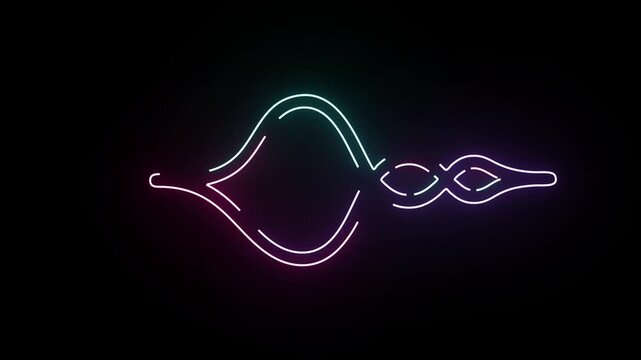 Abstract Neon Wave Lines Evolving Through Rhythmic Pulsating Movements In A Dark Digital Environment Featuring Vibrant Gradient Colors And Dynamic Glowing Energy Patterns Perfect For Modern Visual Mot