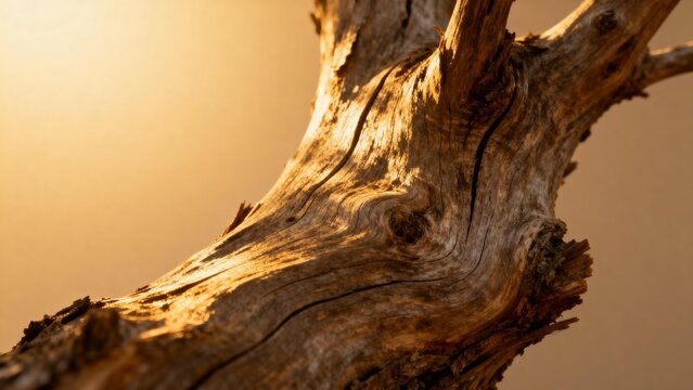 Closeup of a textured tree trunk
