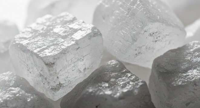 Crystalline salt crystals close up